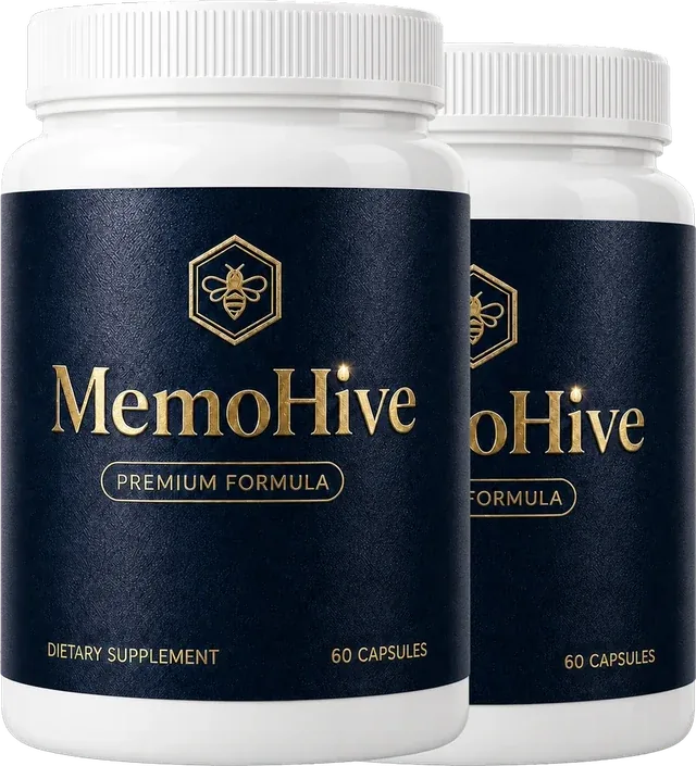 Two bottles of MemoHive Premium Formula